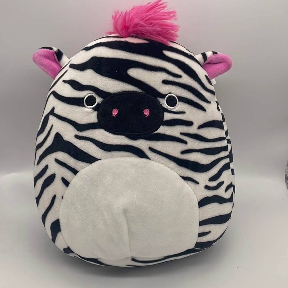 8” zebra Squishmallow